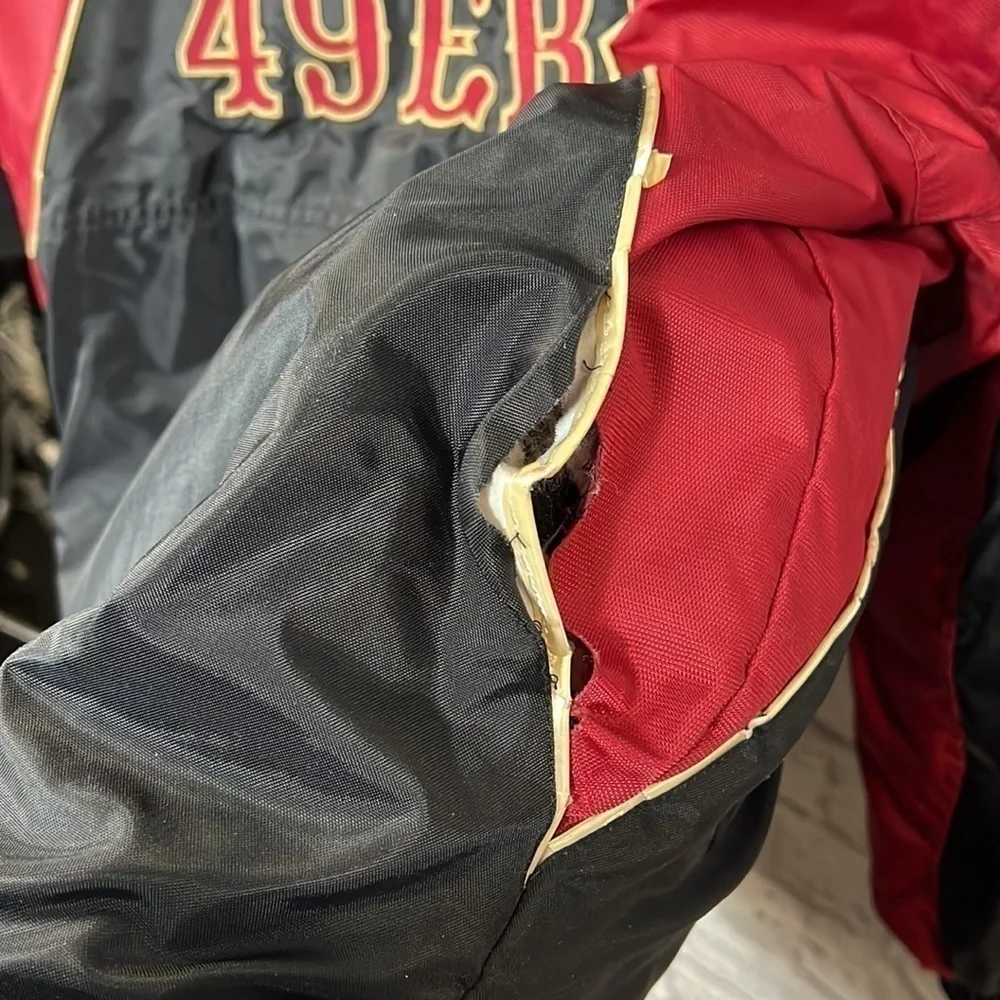 Vintage proplayer 49ers red/black parka | size large | flawed